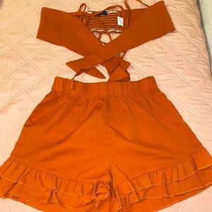 Small orange 2 piece